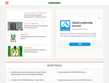 Tablet Screenshot of nounstudentportal.com